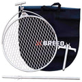 W 1 pk. H X 27 in. Breeo Outpost 24 Silver Camp Grill 34 in