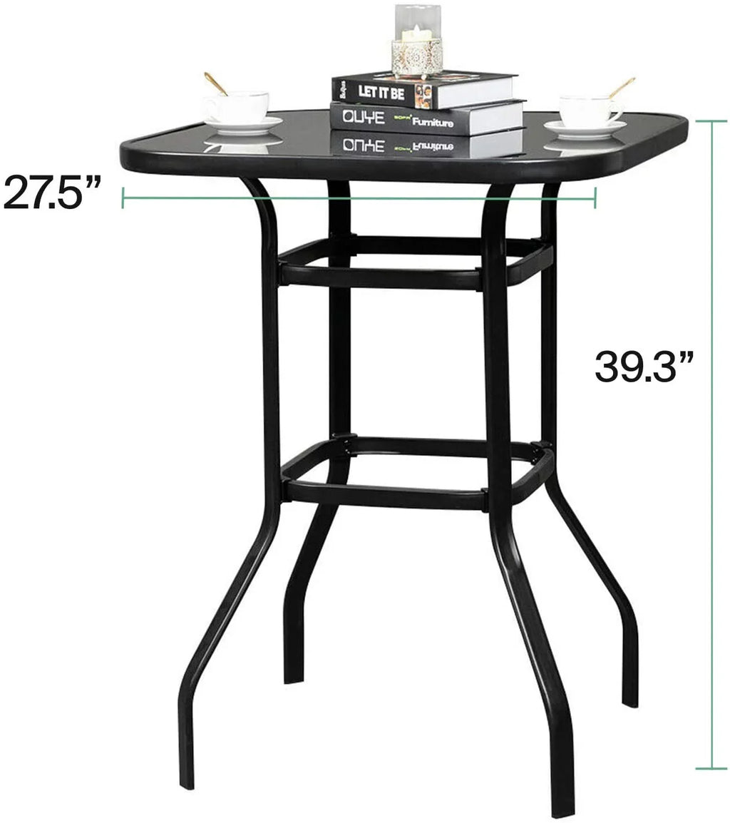 Layla Bistro Light Weight Glass Bar Table