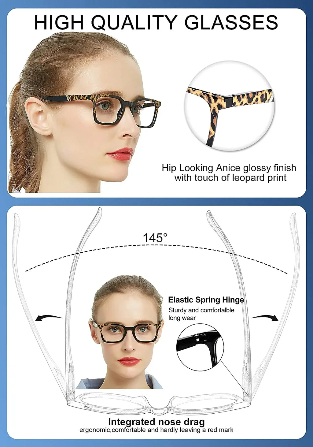 OCCI CHIARI Stylish Reading Glasses for Women Designer Readers Clear Lens