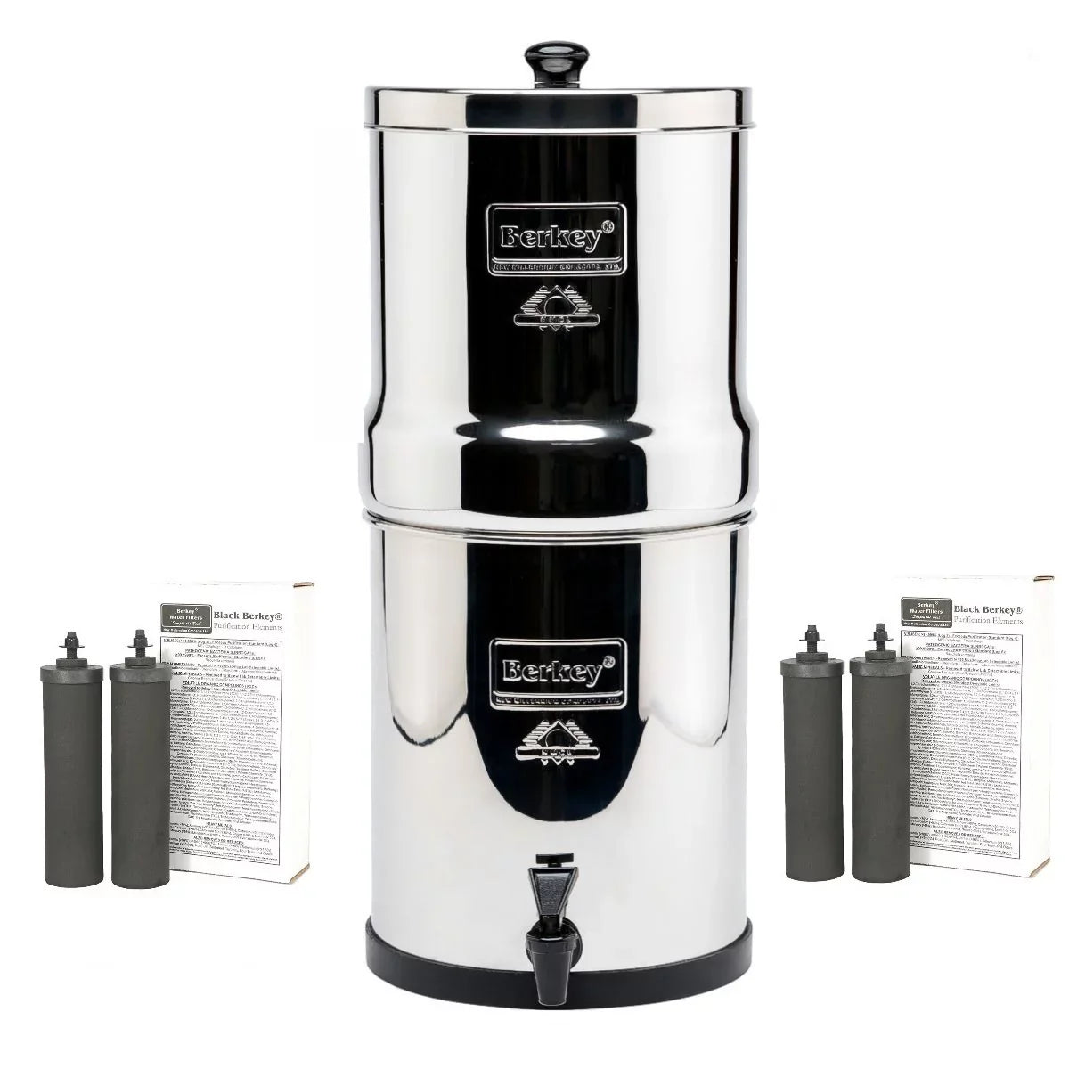 Big Berkey liquid Filter 2 Black Carbon Filters - 2.25 Gallons
