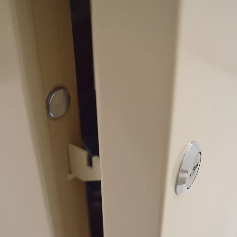 TECHTONGDA 200 Hooks Wall Mount Lock Box Cabinet Storage Key Cabinet Key Organizer with Key Cards