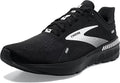 Brooks Men's Launch GTS 9 Support Speed Running Shoes Black White Wide (9.5)