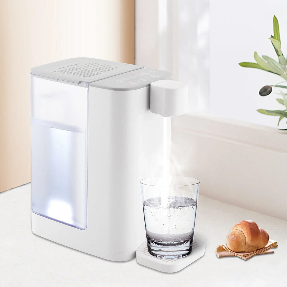 OUKANING 2000W 3L / 102oz Electric Instant Hot liquid Dispenser Home Office Hot aqua Machine With Temperature Control