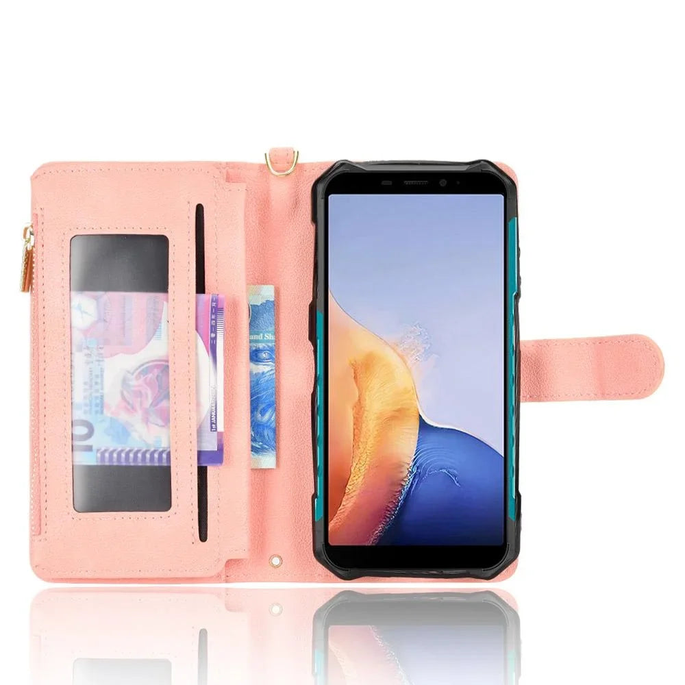 Case for Ulefone Armor X9 Magnetic PU Leather Flip Leather wrap Card Holder Zipper Wallet