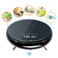 Smart Cordless Robot Vacuum Cleaner: Ultra-Thin Design, Automatic Charging, Low Noise, Mute, Black Color