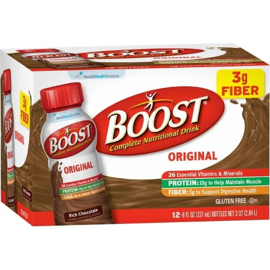 Boost Original Rich Chocolate  8 oz., Bottle, Case of 24