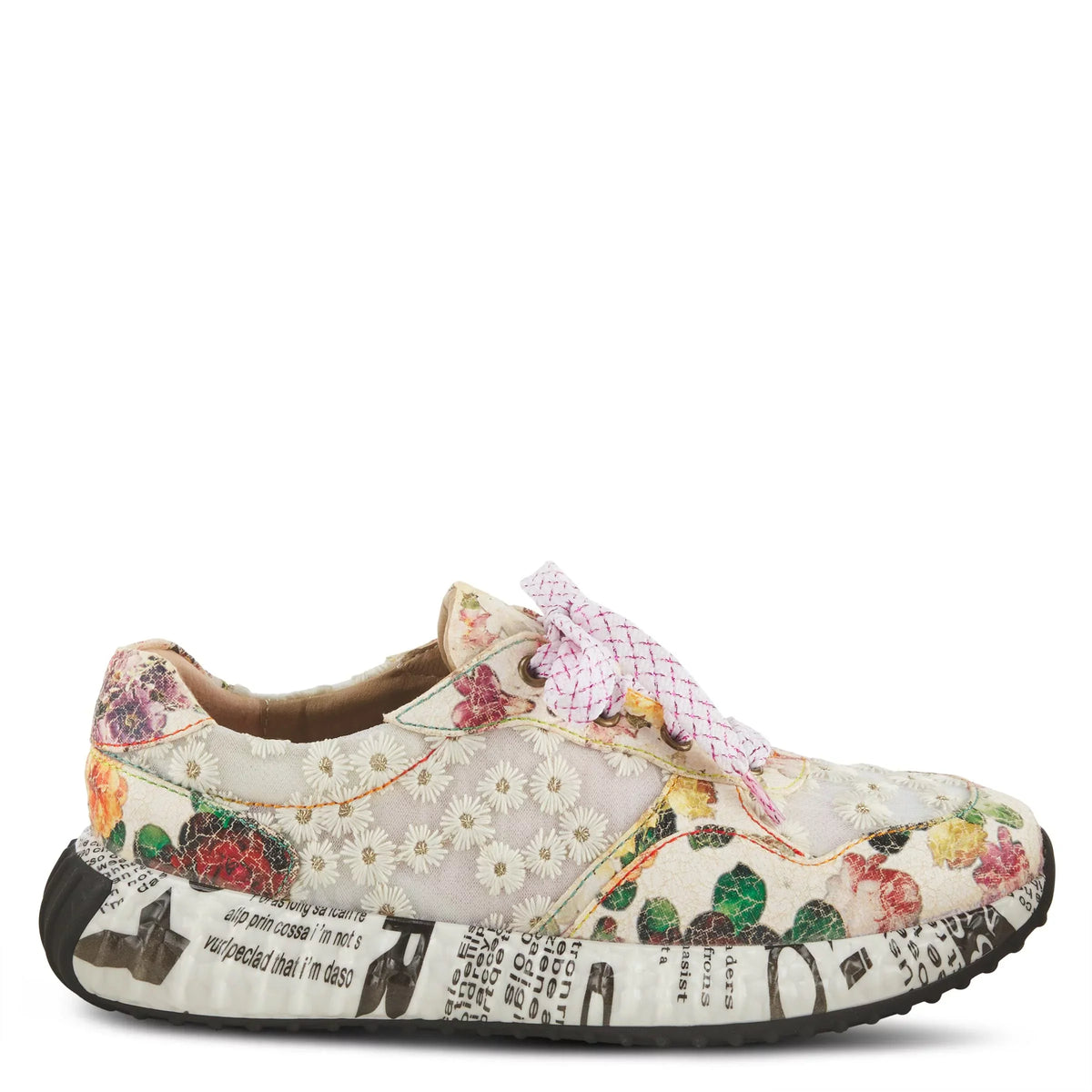 Spring Step L'Artiste Women's Daisymae Fashion Sneaker Beige Multi EU 38 / US 7.5-8