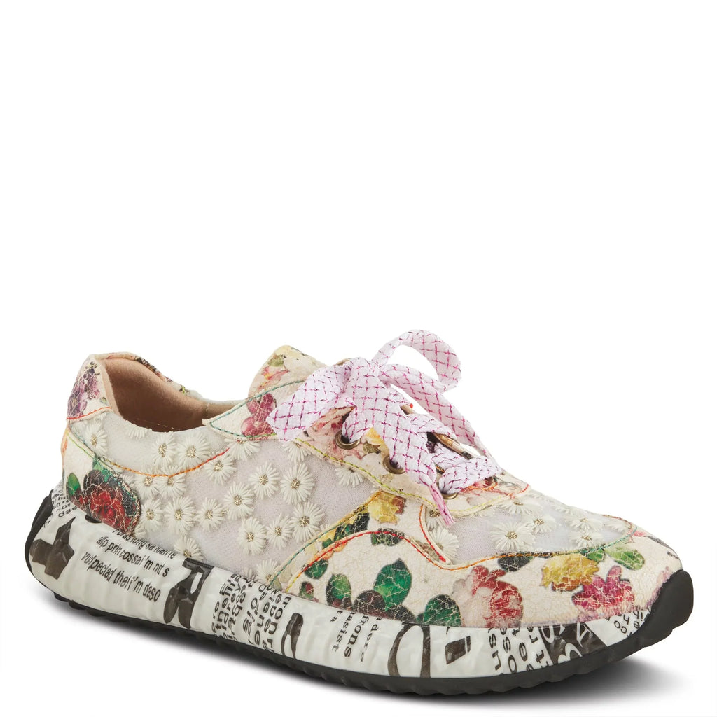 Spring Step L'Artiste Women's Daisymae Fashion Sneaker Beige Multi EU 38 / US 7.5-8