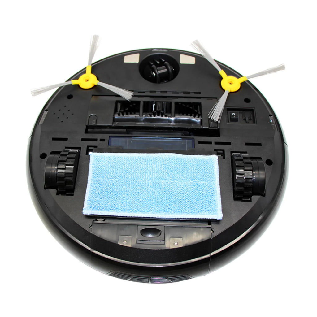 Smart Cordless Robot Vacuum Cleaner: Ultra-Thin Design, Automatic Charging, Low Noise, Mute, Black Color