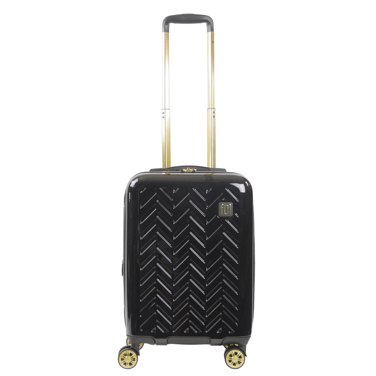 Grove 22 Inch Rolling Luggage, Hardshell Carry On Suitcase with Spinner Wheels, Black