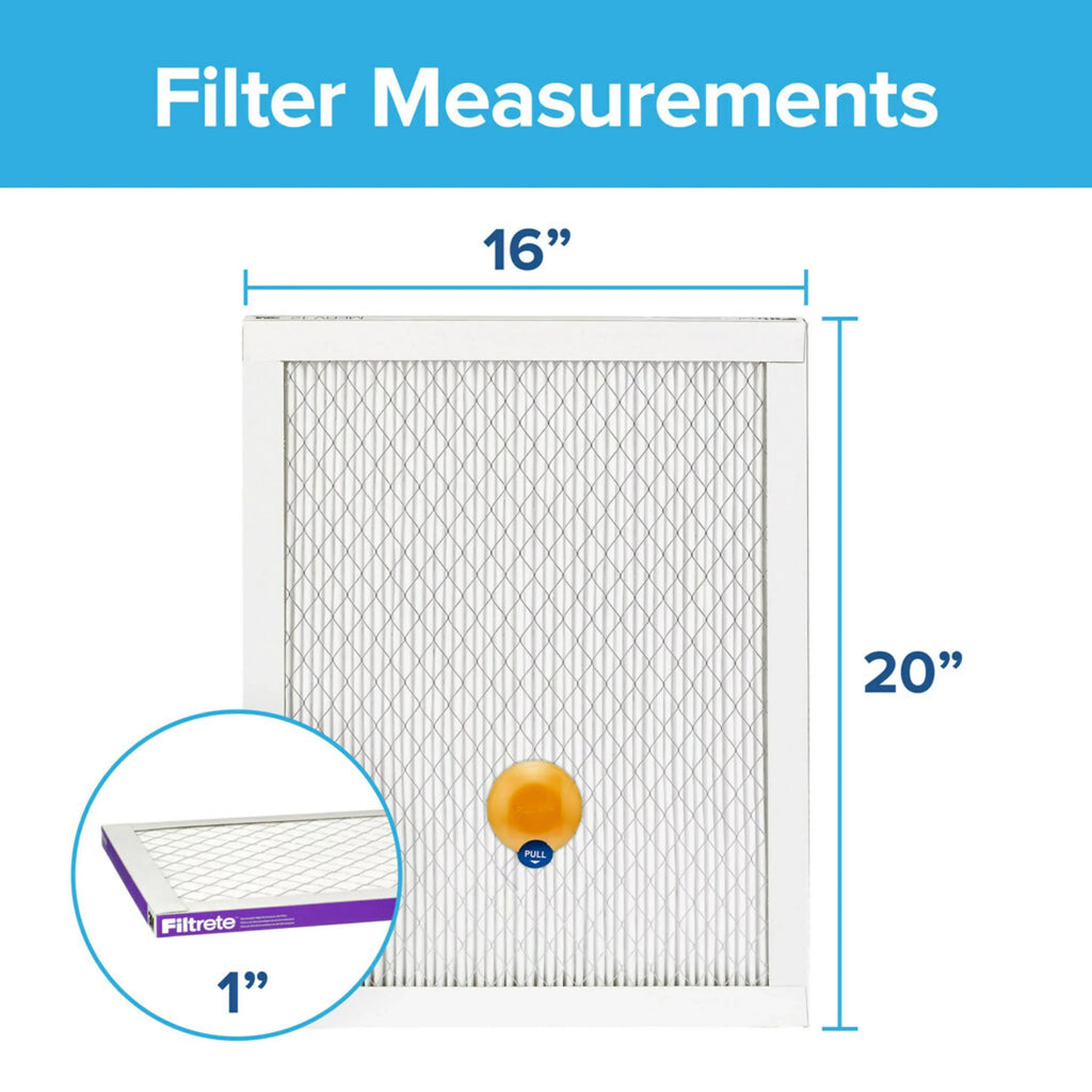 Filtrete 16x20x1 Smart Air Filter, MPR 1500 MERV 12, Allergen, Bacteria Virus, 1 Filter