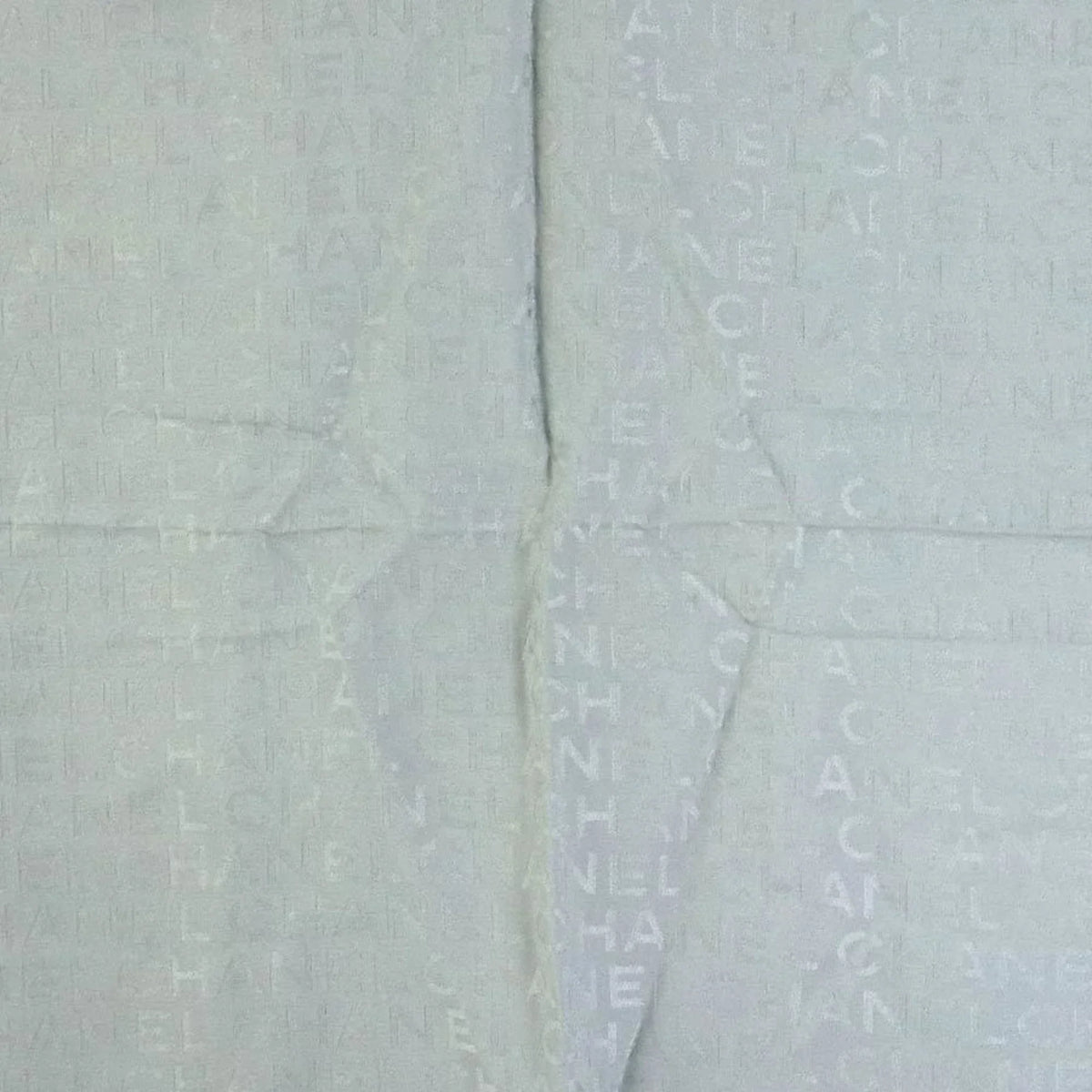 Pre-Owned CHANEL scarf muffler silk gray ladies (Good)