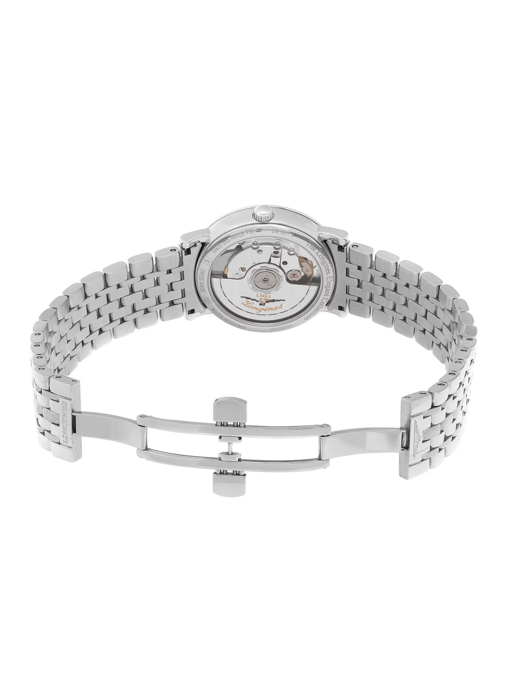 Longines Elegant Stainless Steel White Dial Automatic Ladies Watch L4.809.4.12.6