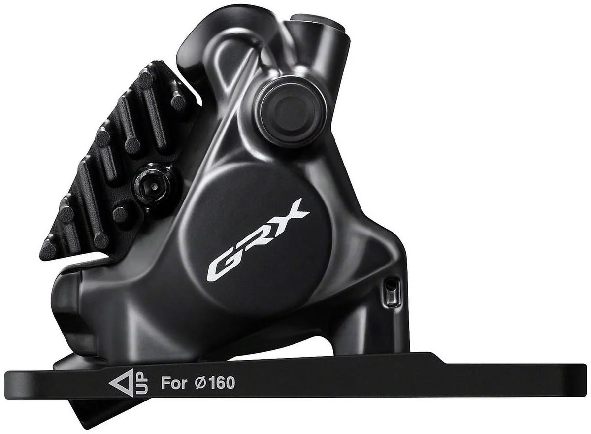 Shimano GRX BR-RX820 Hydraulic Disc Brake Caliper - Front, Flat-Mount, W/Bracket for 140/160mm Rotor (Assembled for