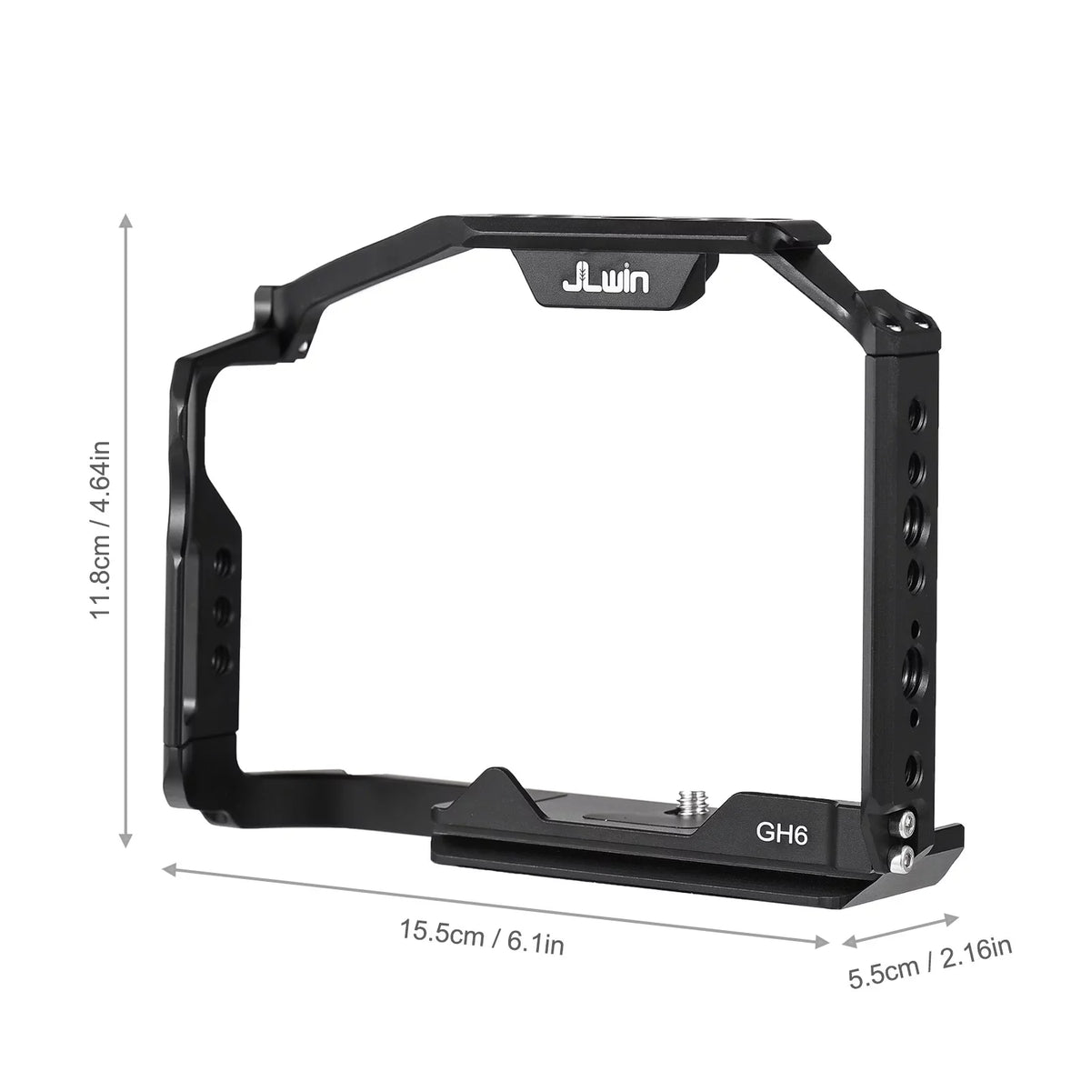 Dcenta  Camera Cage appropriate with  GH6 Aluminum Alloy Construction with Cold Shoe Mount and Extensive Threaded Holes