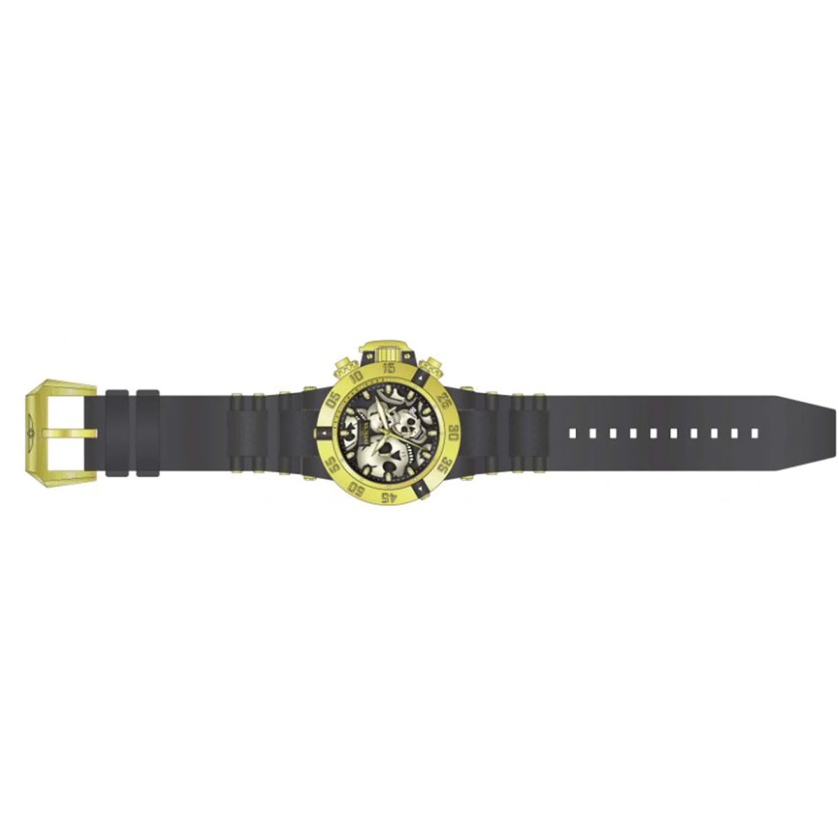 Invicta Subaqua Chronograph Quartz Black Dial Skull Men's Watch 37327