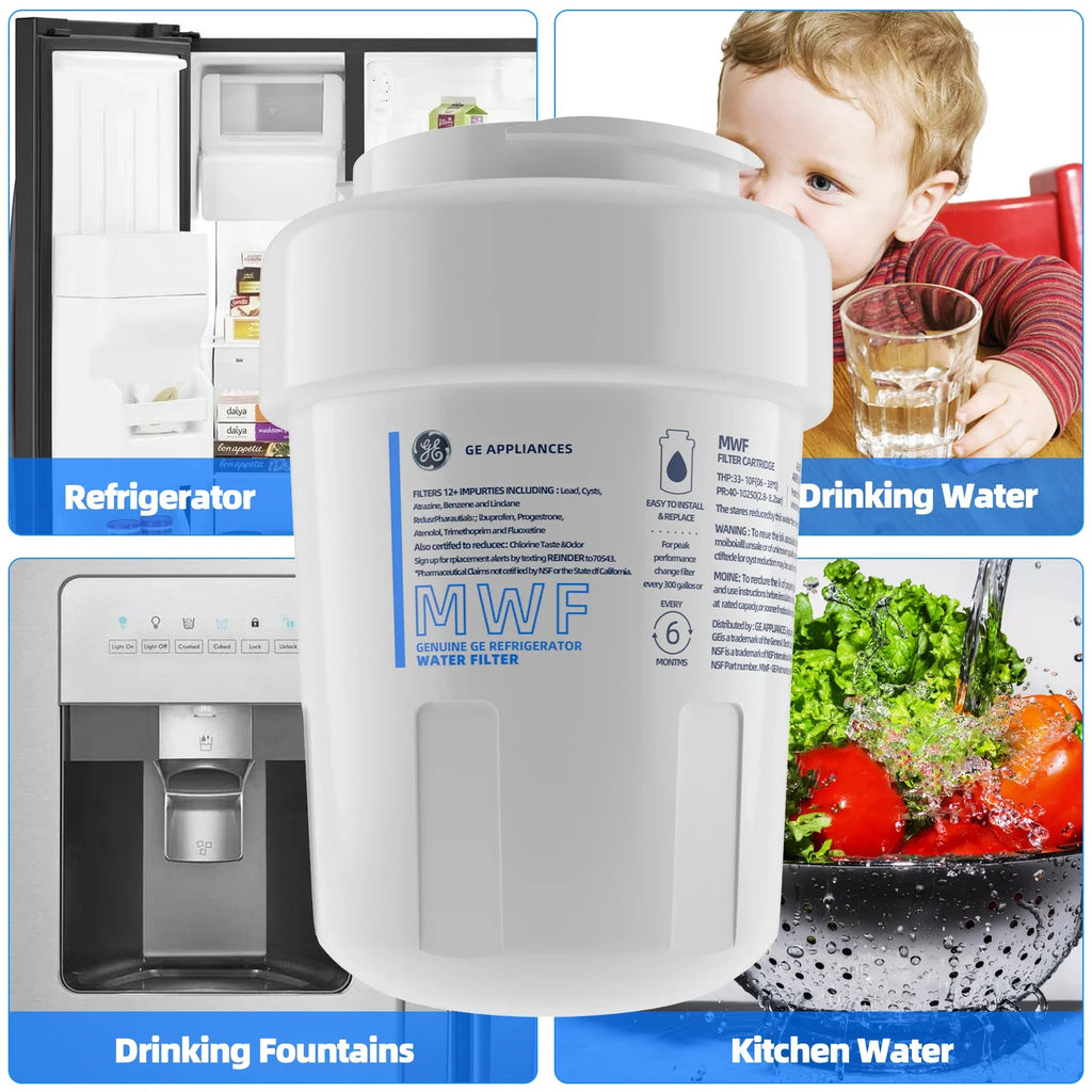 6 Pack MWF Refrigerator moisture Filter Replacement , suitable with SmartWater MWF, MWFINT, MWFP, MWFA,GWF, GWFA Fridge aqua Filter