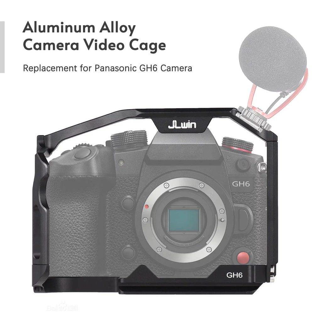 Dcenta  Camera Cage appropriate with  GH6 Aluminum Alloy Construction with Cold Shoe Mount and Extensive Threaded Holes
