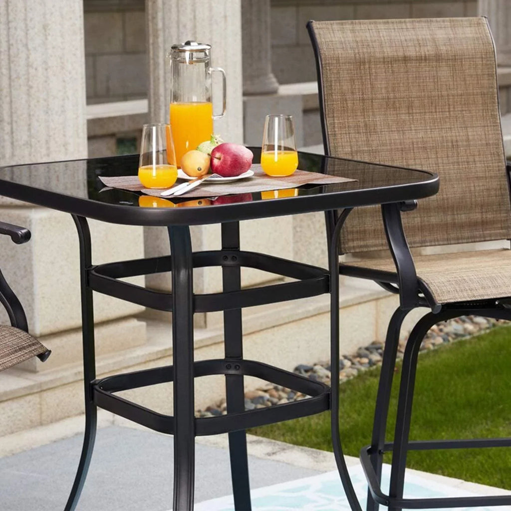 Layla Bistro Light Weight Glass Bar Table