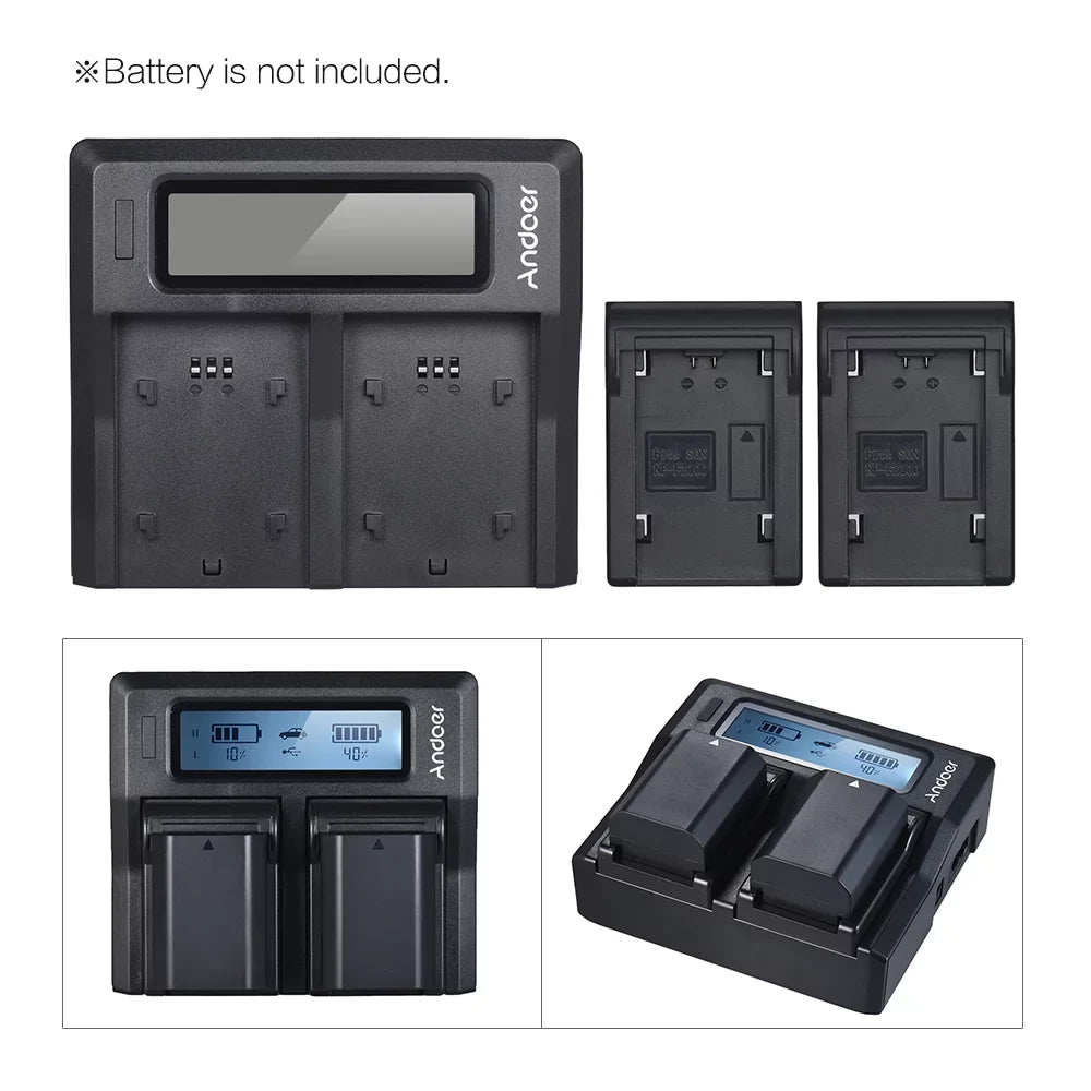 Suzicca NP-FZ100 Dual Channel LCD Battery Replacement for  A7III A9 A7RIII A7SIII