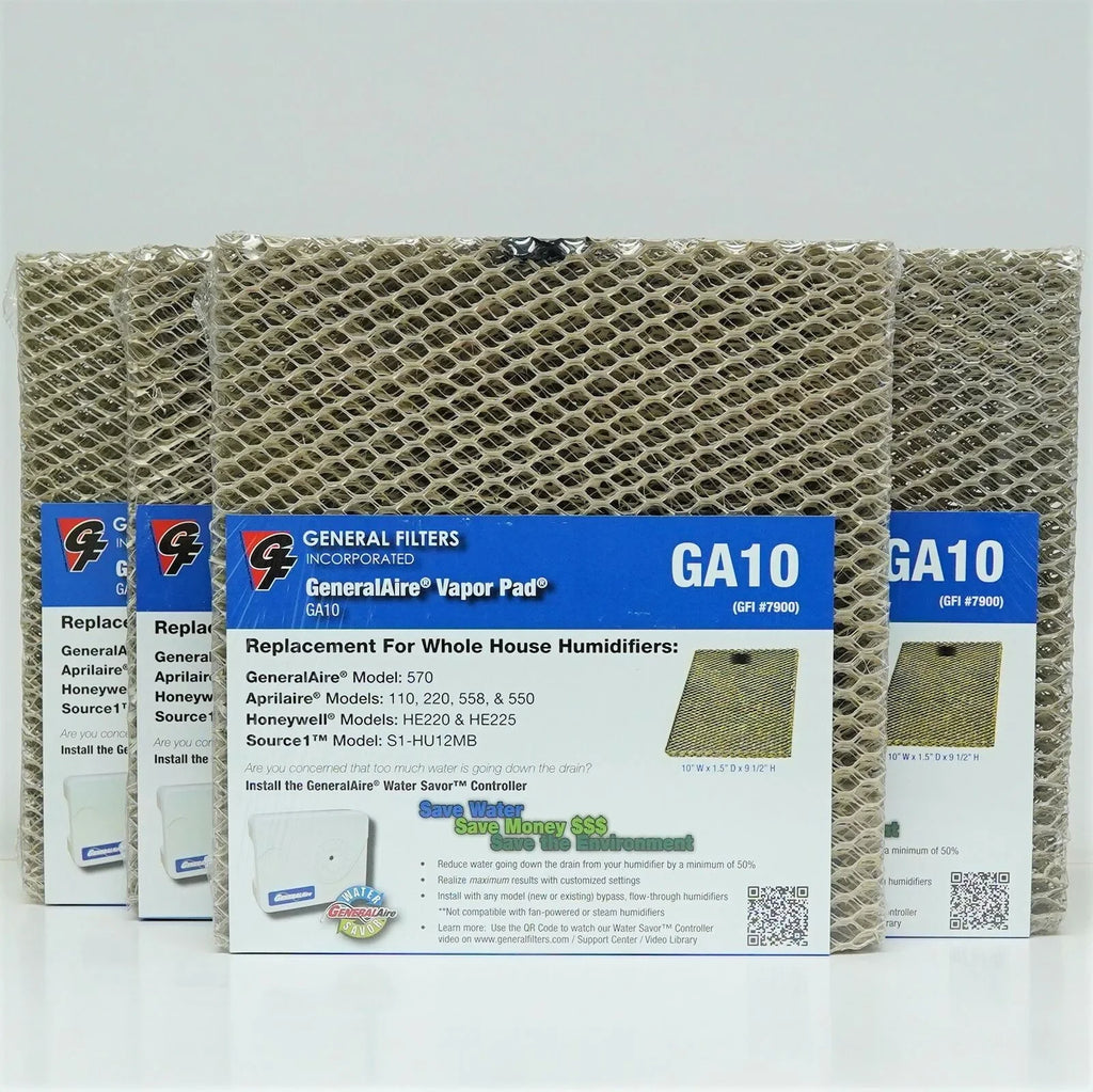 10-4 4PAK #10 for Aprilaire Humidifier 500 550 aqua Panel Pad Filter