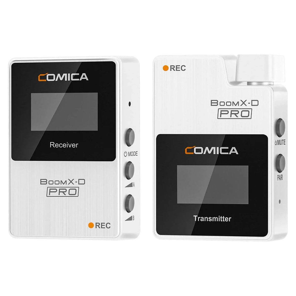 COMICA BoomX-D PRO D1 One-Trigger-One 2.4G Dual-Channel Wireless Microphone System Built-in 8G Memory Card Digital & Analog Output Modes 100M Effective   for DSLR Mirrorless Cameras Smartpho