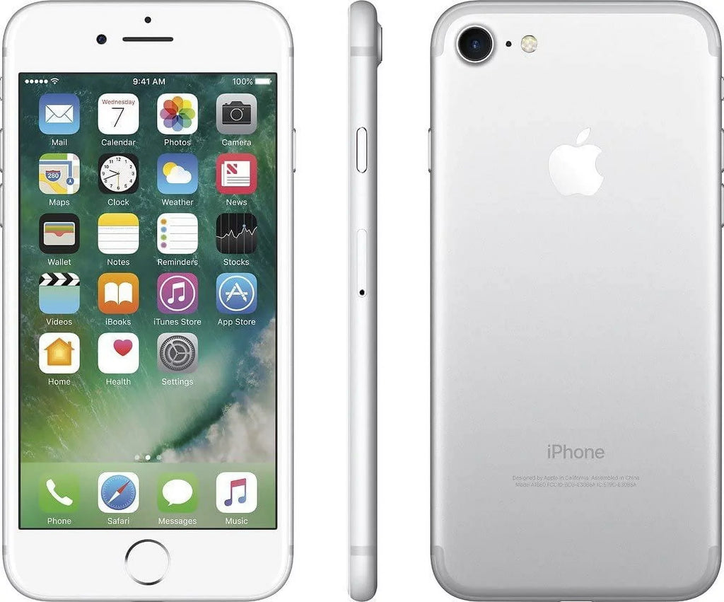 Restored  iPhone 7 A1660 (Fully Unlocked) 32GB Silver (Grade A+) w/ Wireless Earbuds (Refurbished)