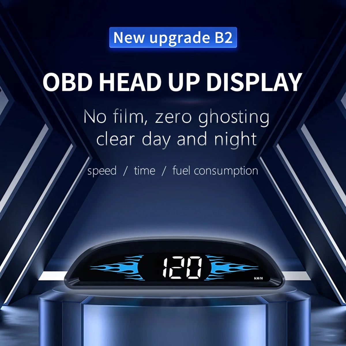 Nebublu Car Speedometer Head-Up Display, B2 Multi-Functions Diagnostic Detector for Improved Driving Safety