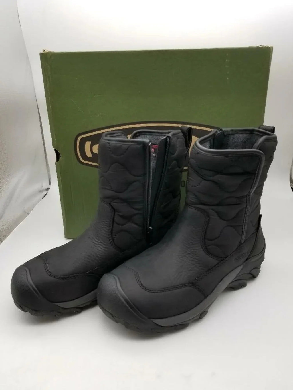 KEEN Women's Betty Boot Pull On Waterproof Insulated Snow, Black/Black, 7.5