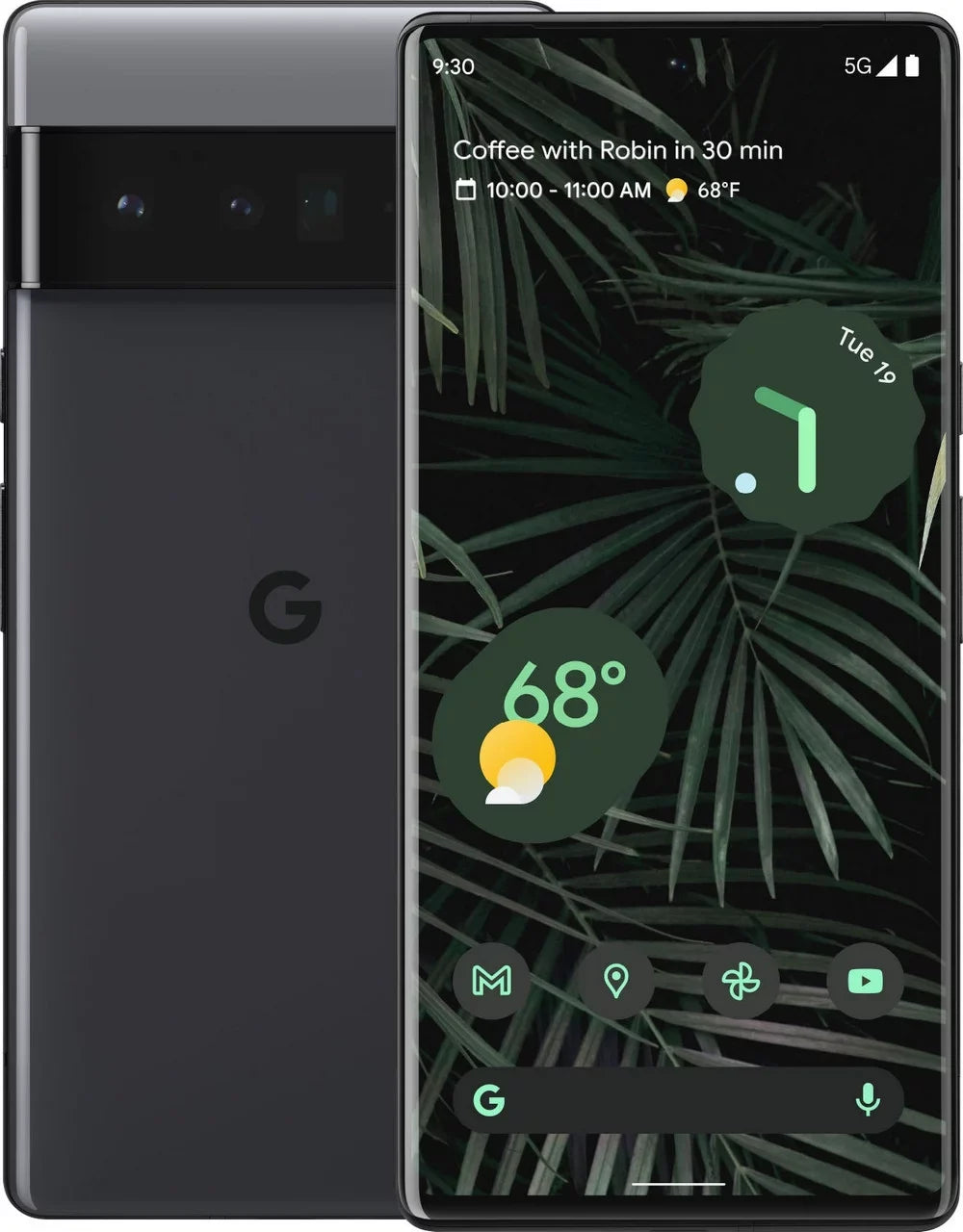 Used Google Pixel 6 Pro Smartphone, Fully Unlocked,128 GB Storage + 12 GB RAM, Stormy Black