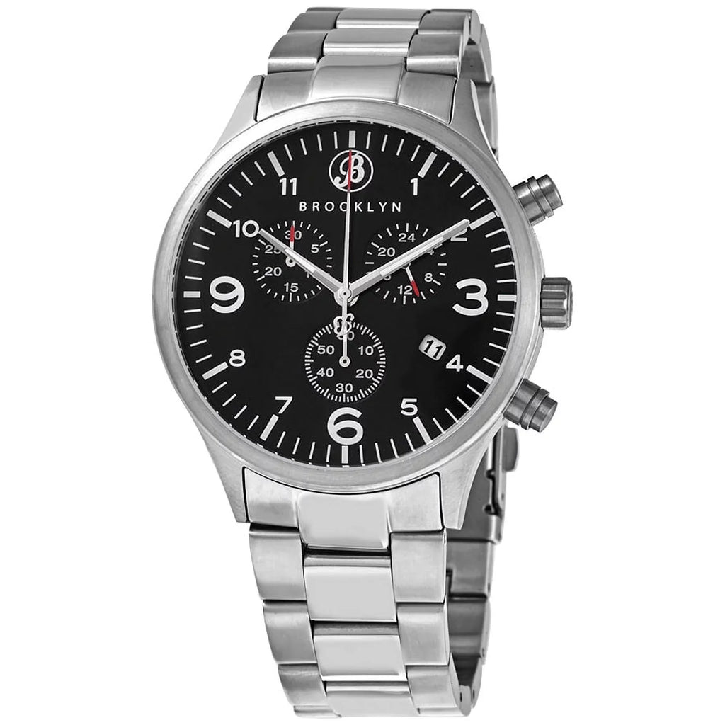 Bedford Brownstone Quartz Black Dial Men's Watch 308-BLK-3. Brooklyn Watch Co
