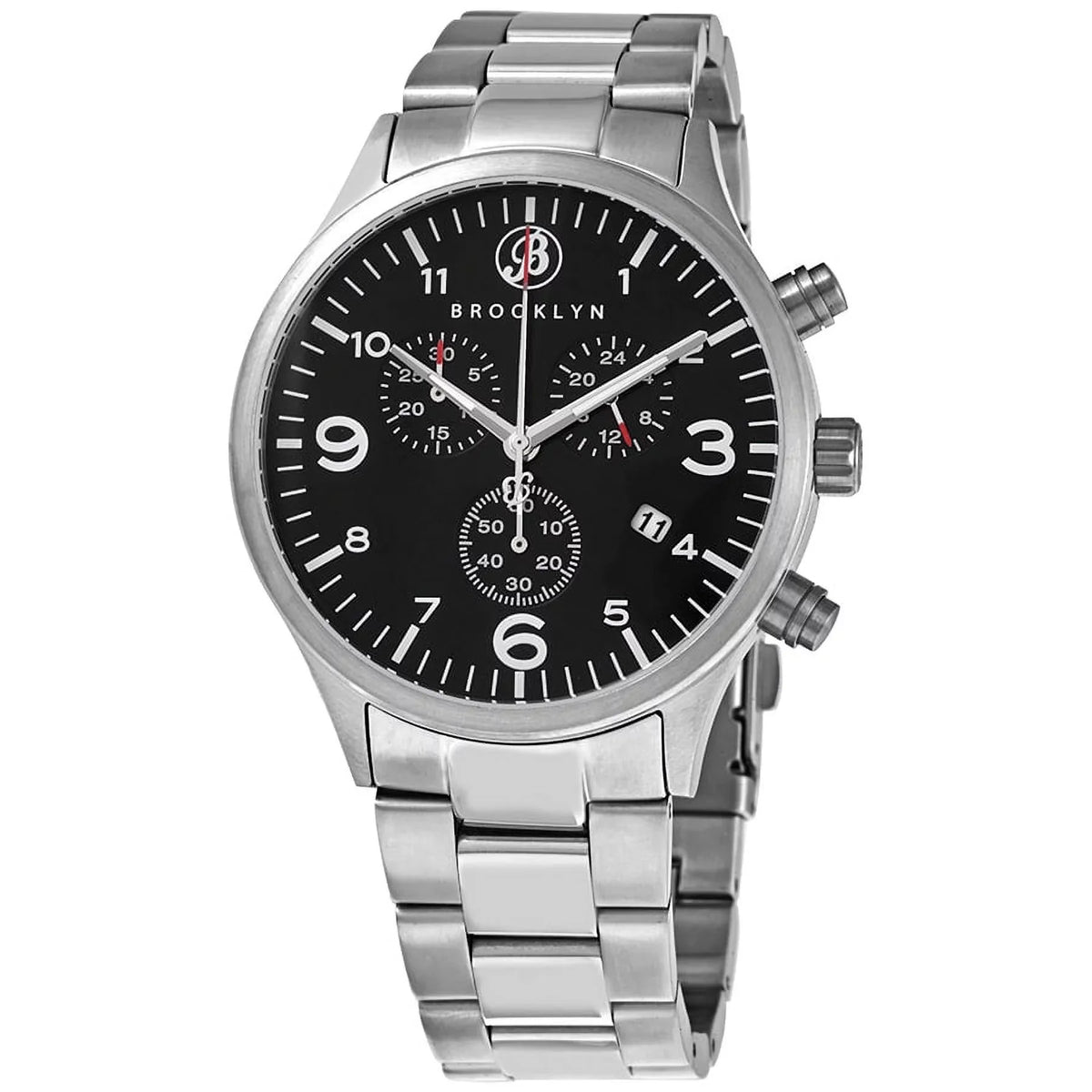 Bedford Brownstone Quartz Black Dial Men's Watch 308-BLK-3. Brooklyn Watch Co