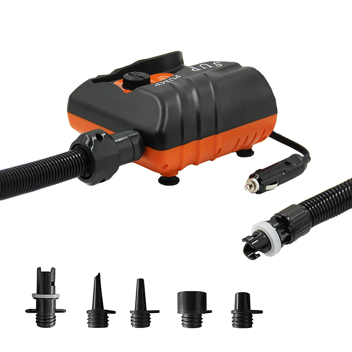 Reliable 16 PSI Electric Air Pump with 6 Nozzles for Inflatables and Boats at ammoon