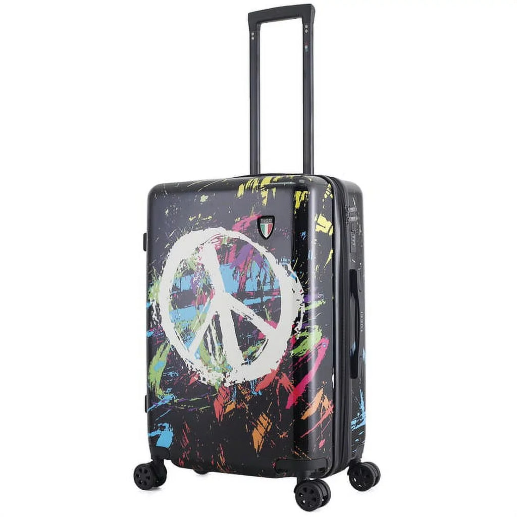 TUCCI Italy Spray Art Peace In The World 24" Luggage Suitcase