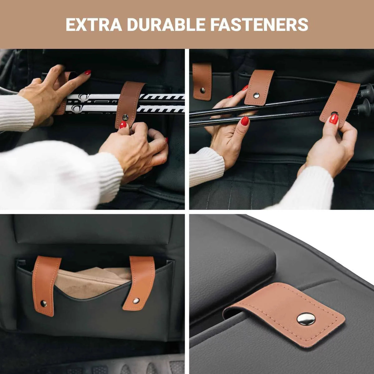 Hanging Car SUV Trunk Organizer Black Brown Eco Leather Owleys Storage Accessories With Pockets Waterproof