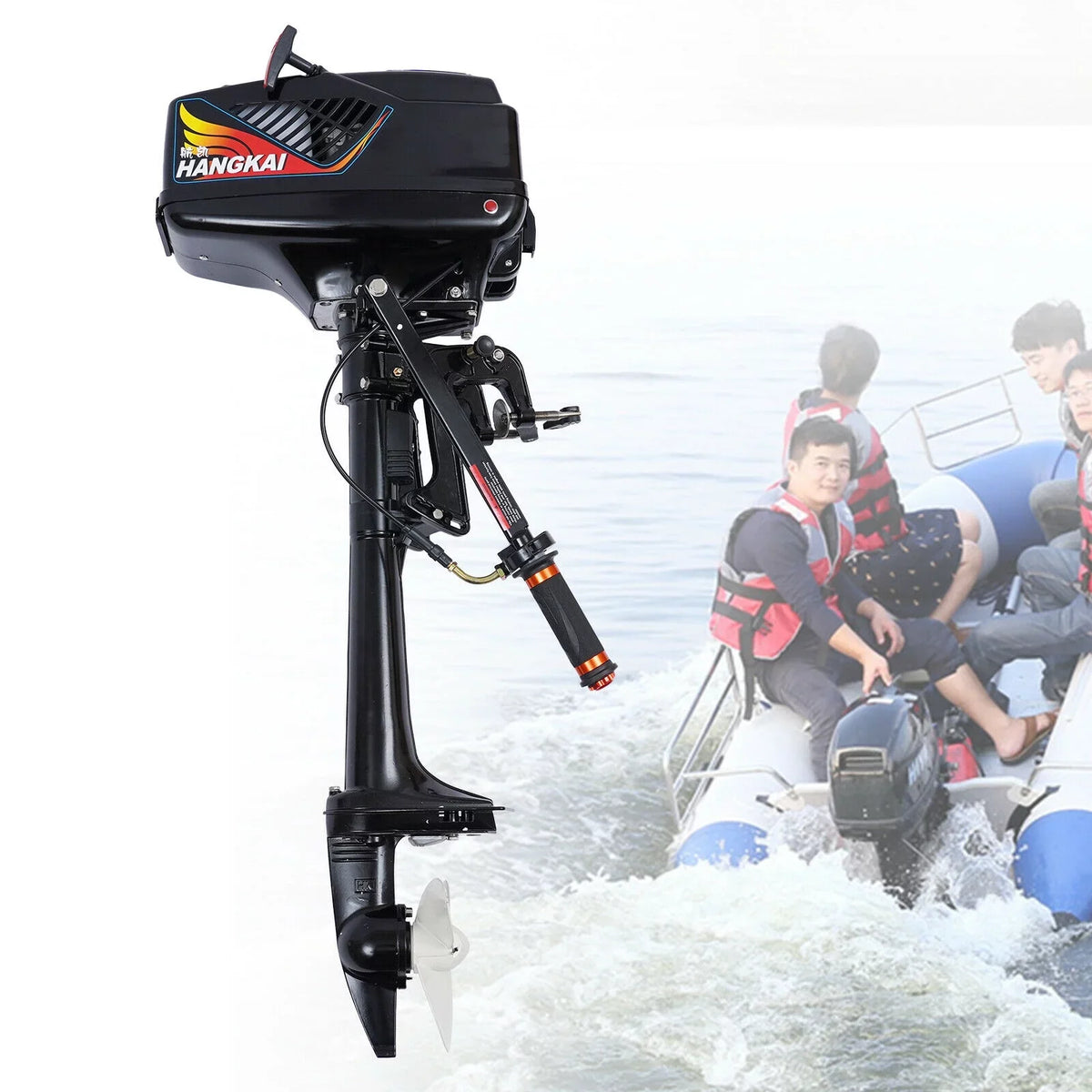 HANGKAI 2-Stroke 3.6HP Electric Outboard Motor ship Engine liquid Cooling CDI sys