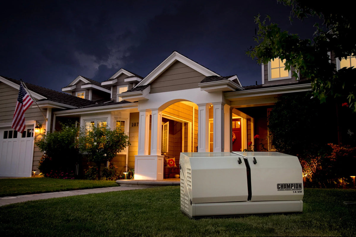 Champion 14-kW Home Standby Generator with 200-Amp Whole House Automatic Transfer Switch with Demand Control
