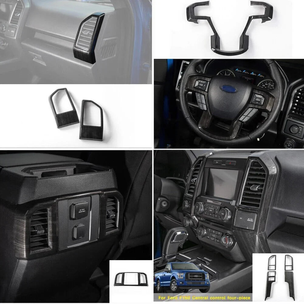 Teledu Car ABS Interior Center Console wrap Trims 8 pcs F150 m