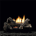 Manual Refractory Log Set with Vented & Vent-Free Burner, Natural Gas - 7 Piece. 24 in