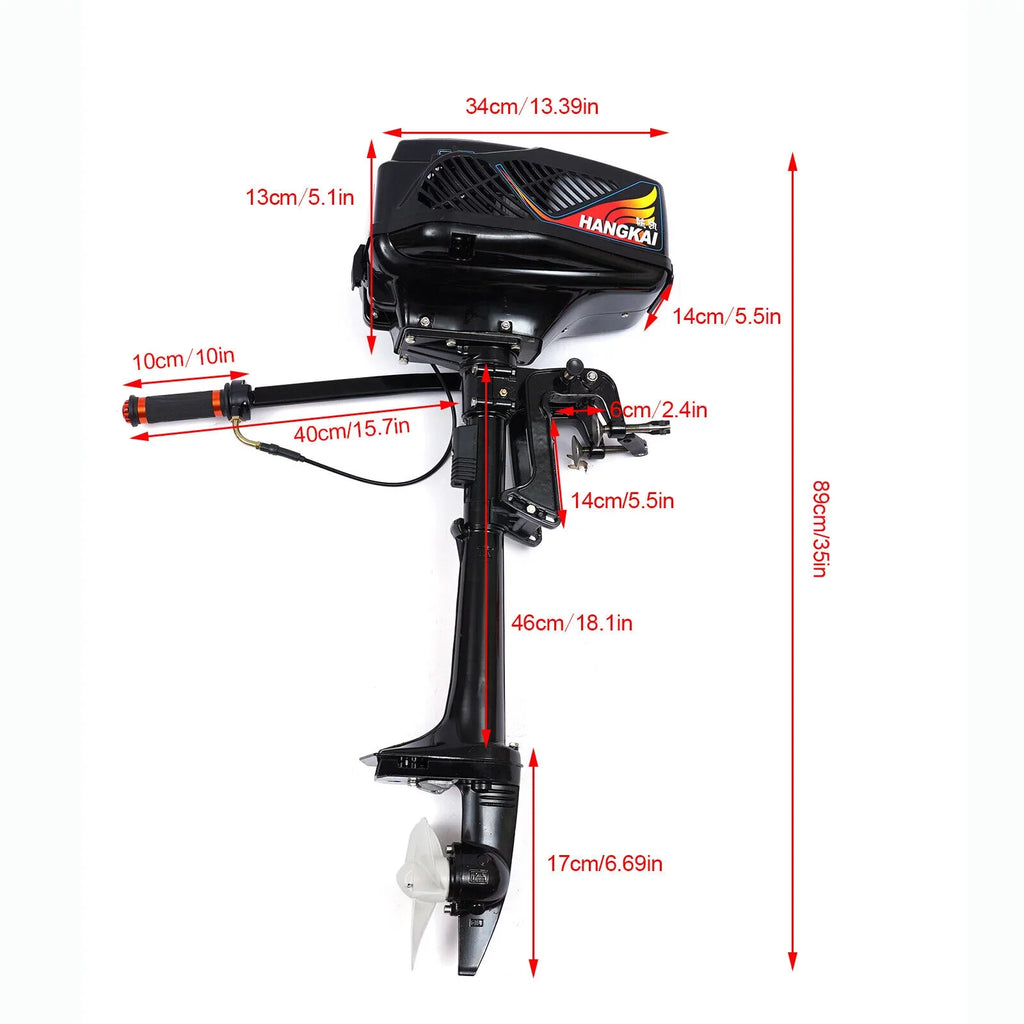 HANGKAI 2-Stroke 3.6HP Electric Outboard Motor ship Engine liquid Cooling CDI sys