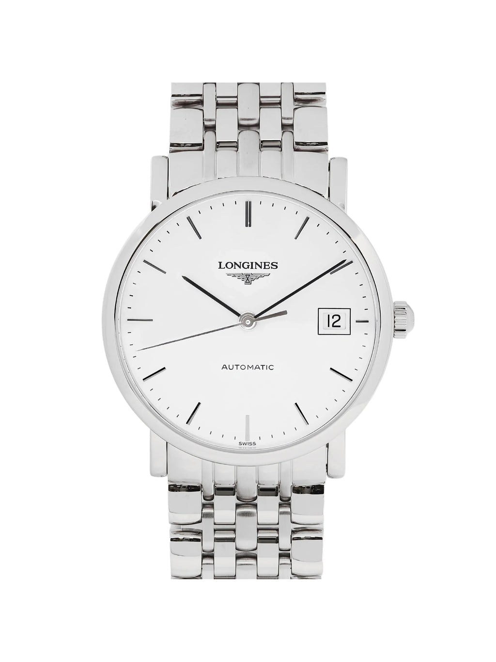 Longines Elegant Stainless Steel White Dial Automatic Ladies Watch L4.809.4.12.6