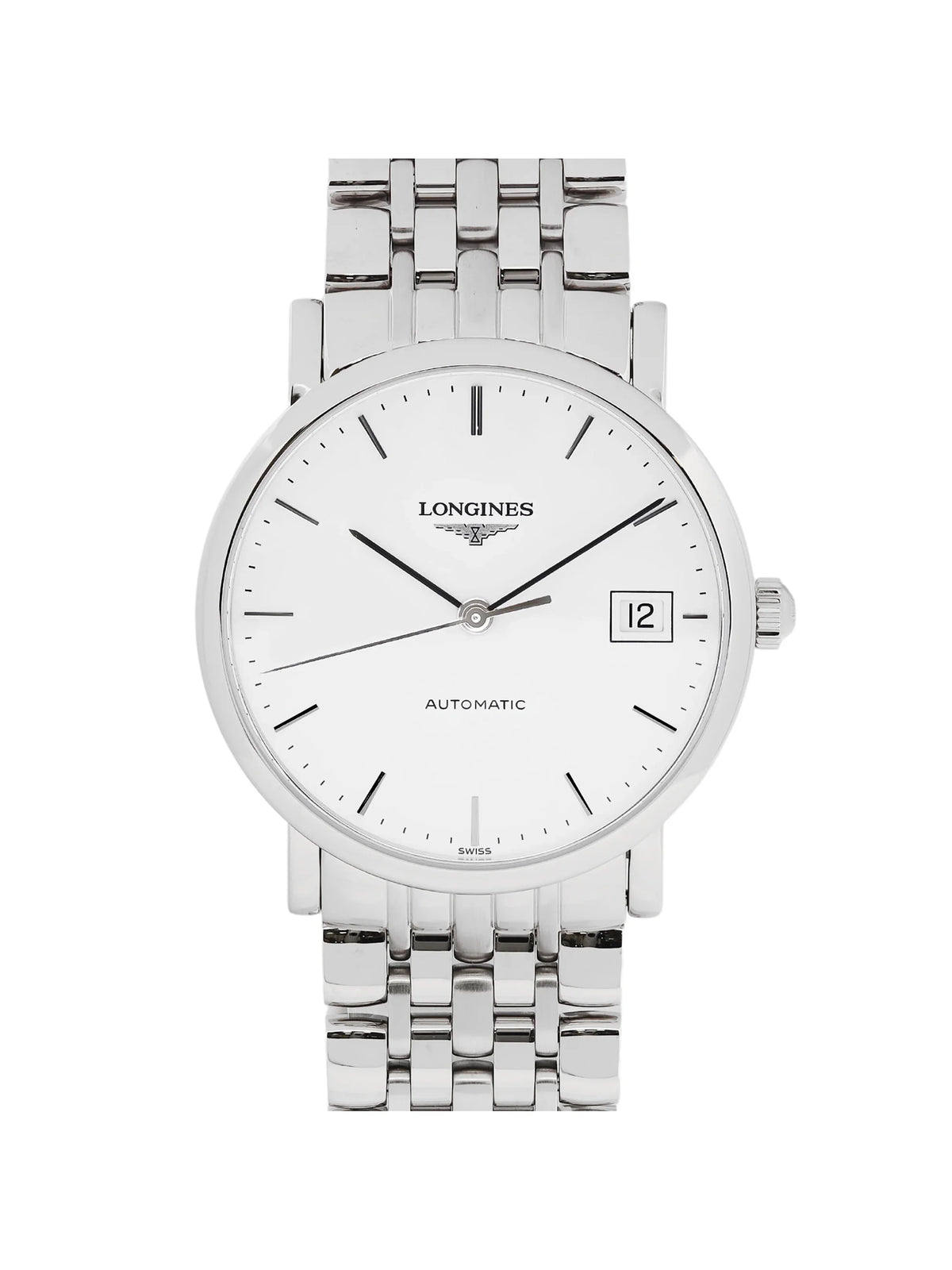 Longines Elegant Stainless Steel White Dial Automatic Ladies Watch L4.809.4.12.6