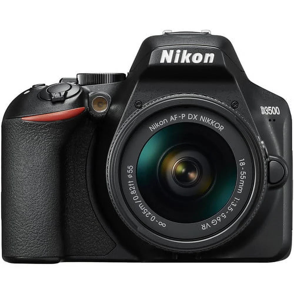 D3500 24.2MP DSLR Camera with 18-55mm VR Lens 1590 - 12PC Accessory Bundle