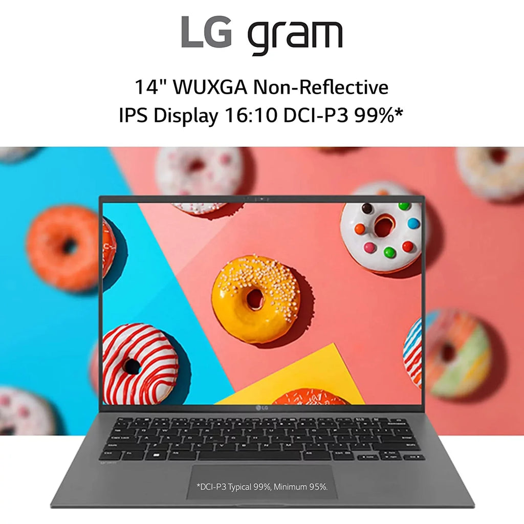 Gram 14Z90Q 14" Lightweight Laptop,  i7-1260P, 16GB RAM/512GB SSD, Black 14 in