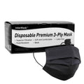 InterMask Disposable Premium 3-Ply ASTM Level 3 Mask, Black, Case of 2000