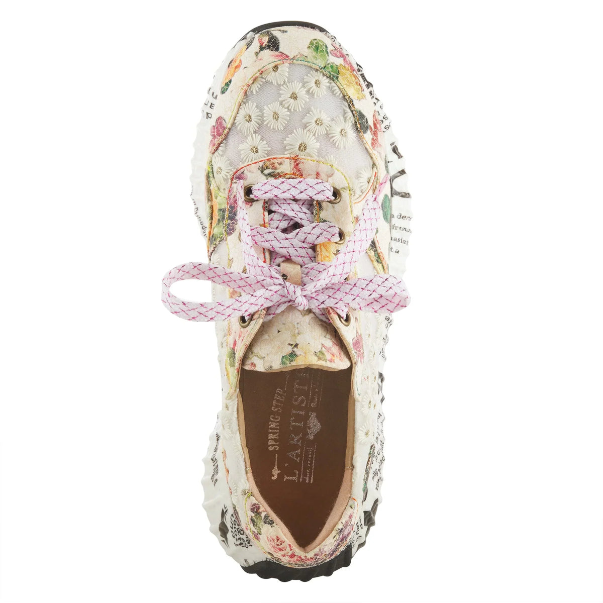 Spring Step L'Artiste Women's Daisymae Fashion Sneaker Beige Multi EU 38 / US 7.5-8