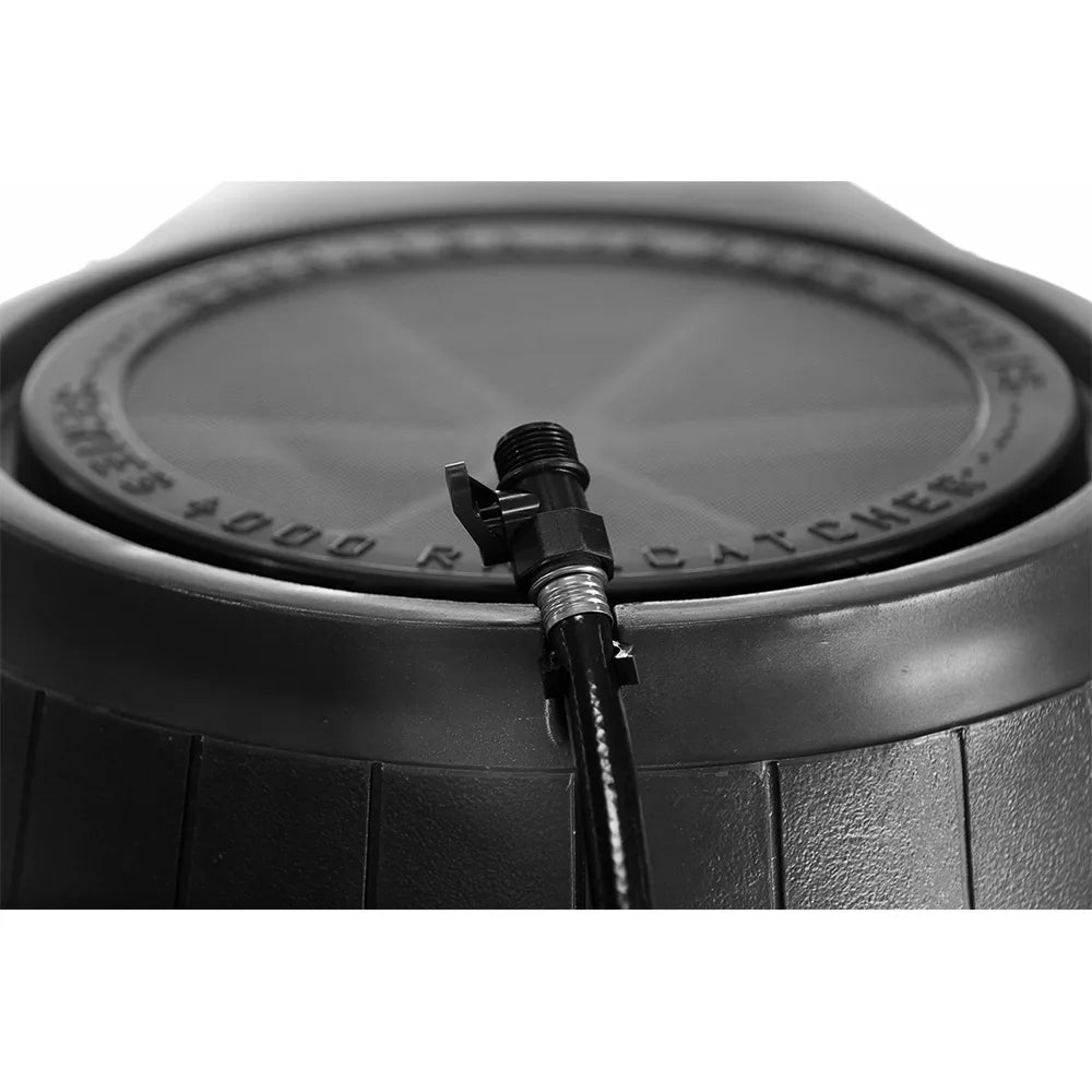 FCMP Outdoor 50-Gallon BPA Free Home Rain moisture Barrel, Black (2 Pack)