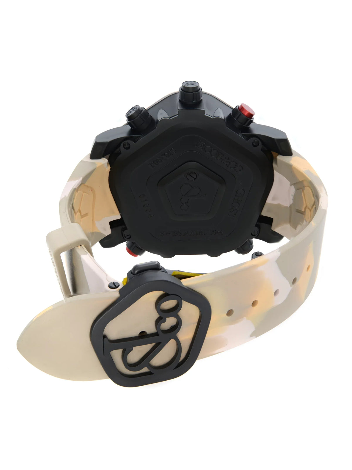 Ghost Carbon Bezel Camouflage Quartz Mens Watch GH100.11.NS.PC.ANQ4D. Jacob & Co