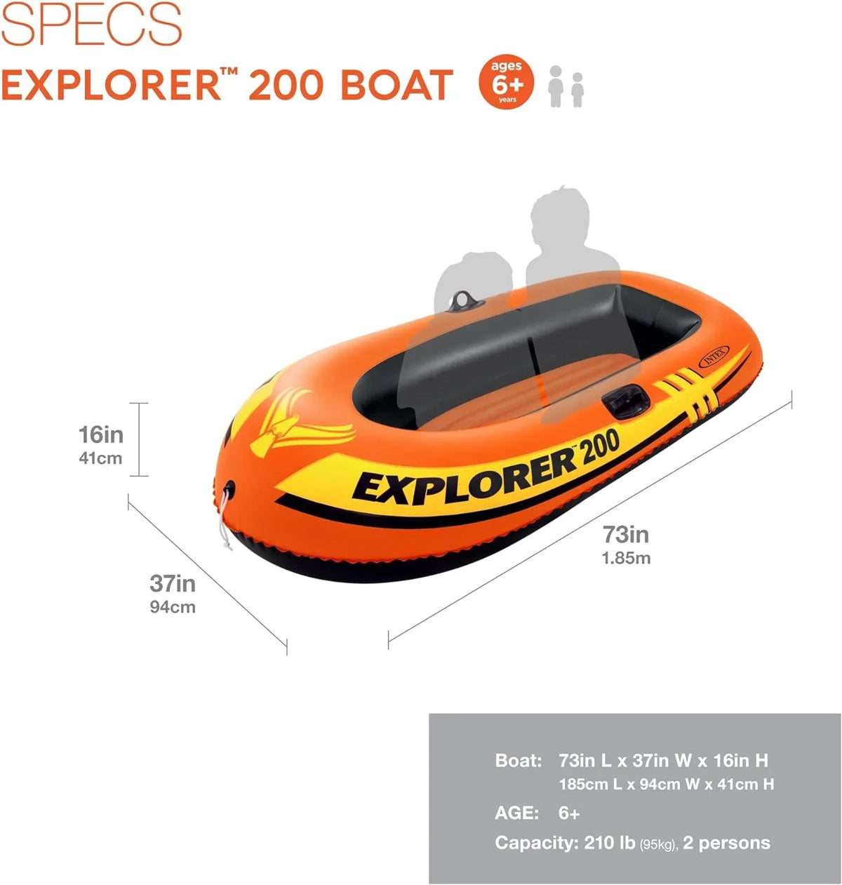Intex Explorer 200, 2-Person Inflatable ship