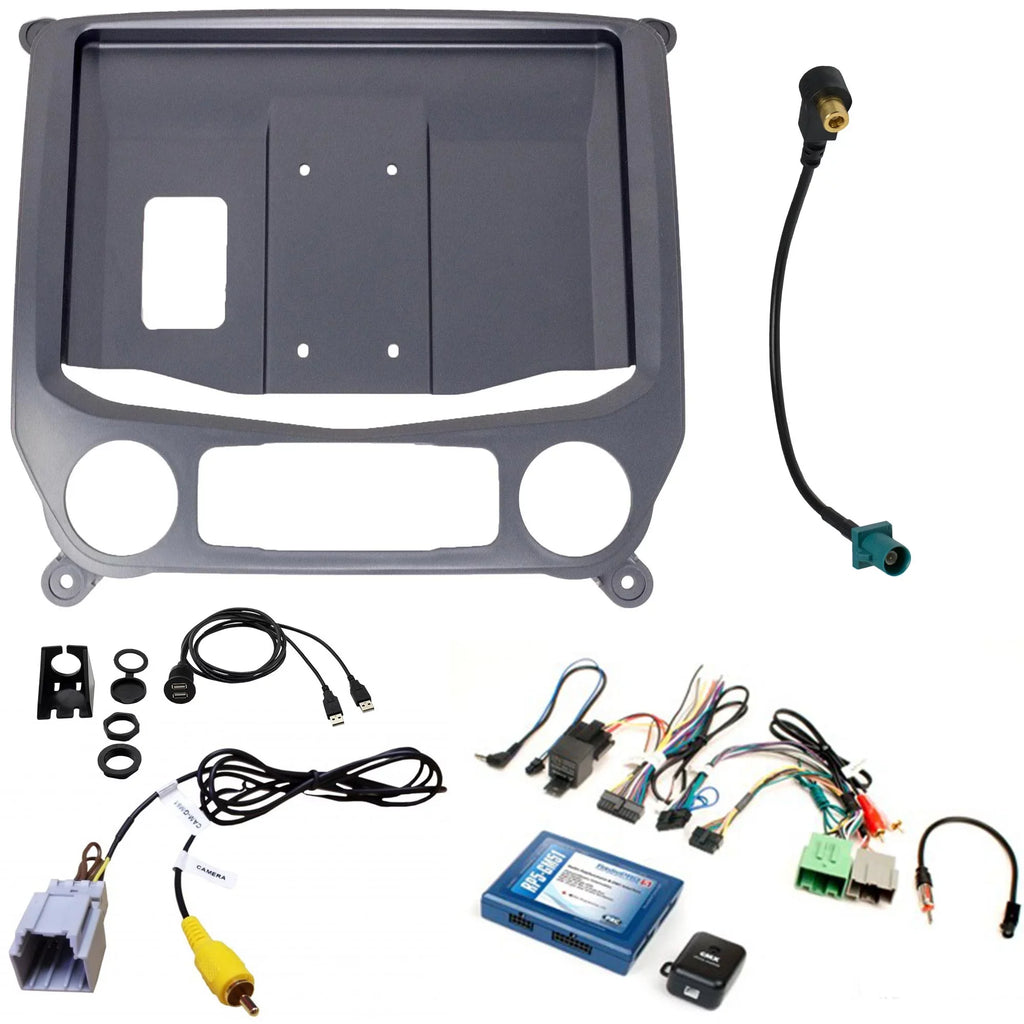 Stinger Heigh10 10" In-dash Infotainment System matching with  CarPlay & Android Auto, Includes Navigation Card & Installation Kit appropriate with 14-18 GM Trucks